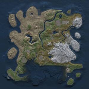 Thumbnail Rust Map: Procedural Map, Size: 4000, Seed: 2013425402, 14 Monuments