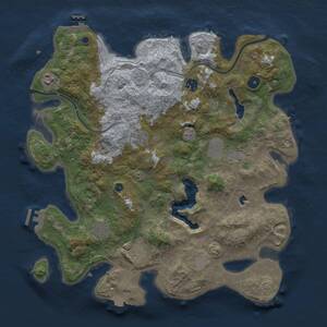 Thumbnail Rust Map: Procedural Map, Size: 4000, Seed: 704037198, 13 Monuments