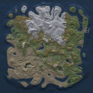 Thumbnail Rust Map: Procedural Map, Size: 4500, Seed: 1830533416, 17 Monuments