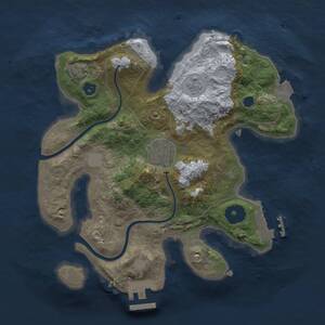 Thumbnail Rust Map: Procedural Map, Size: 2500, Seed: 656448809, 6 Monuments