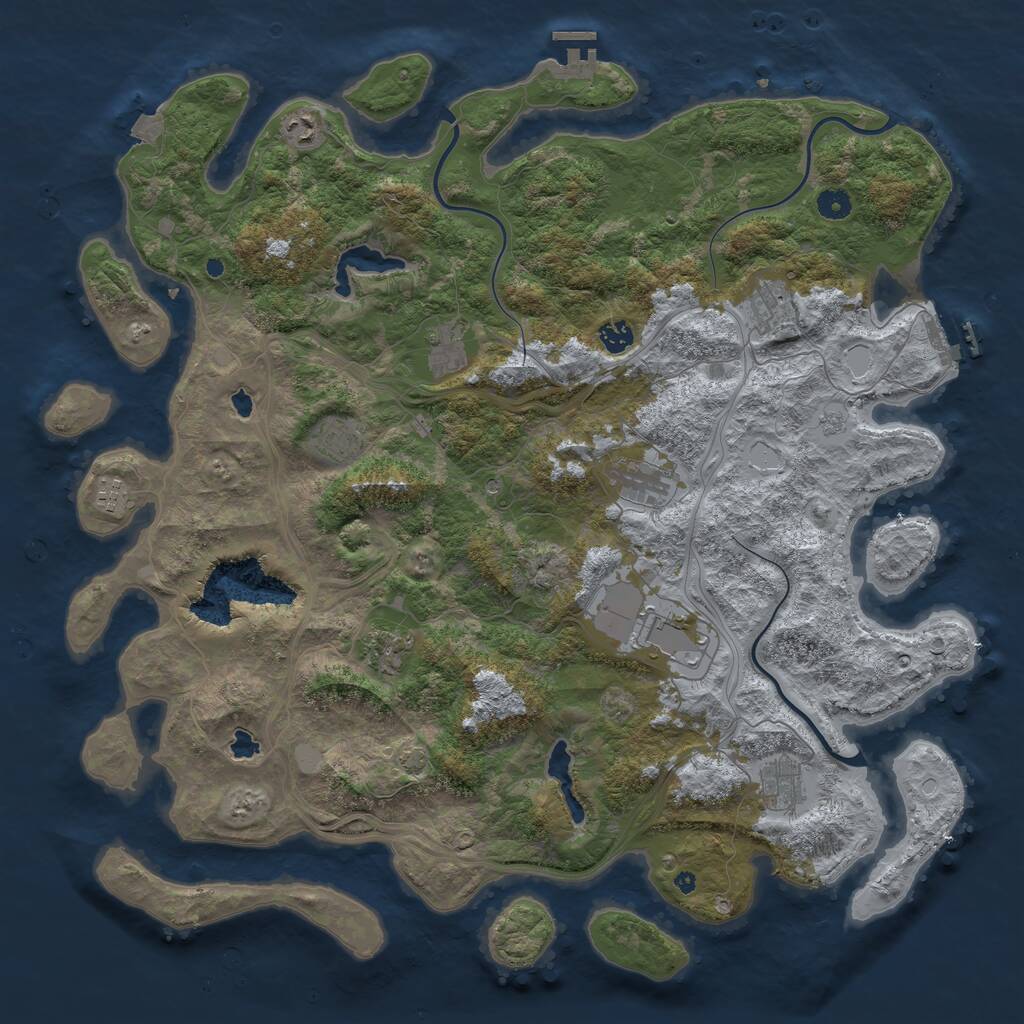 Rust Map: Procedural Map, Size: 4700, Seed: 1234578, 18 Monuments