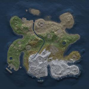 Thumbnail Rust Map: Procedural Map, Size: 2500, Seed: 901618503, 8 Monuments