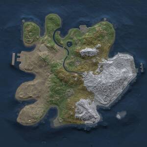 Thumbnail Rust Map: Procedural Map, Size: 2500, Seed: 249999316, 6 Monuments