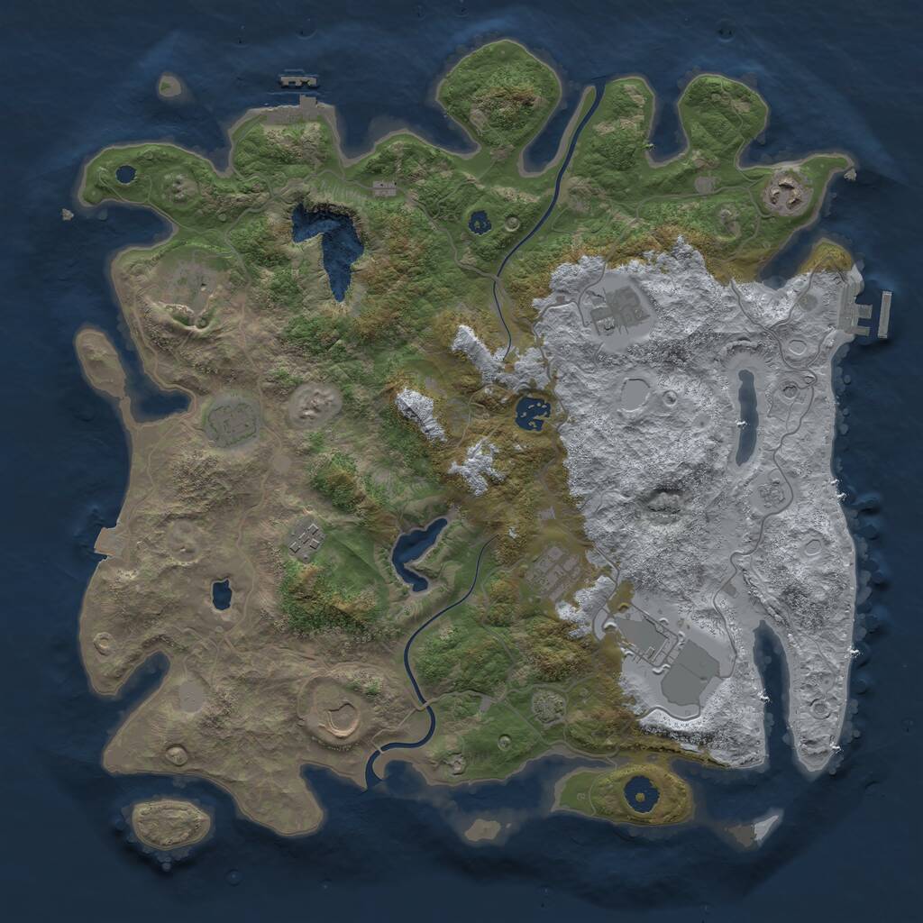 Rust Map: Procedural Map, Size: 4000, Seed: 944447367, 15 Monuments