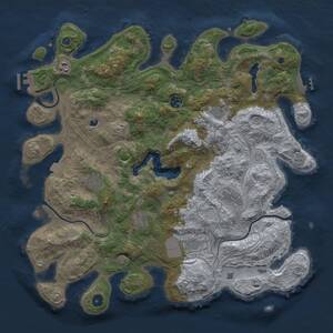 Thumbnail Rust Map: Procedural Map, Size: 4250, Seed: 1514085460, 14 Monuments