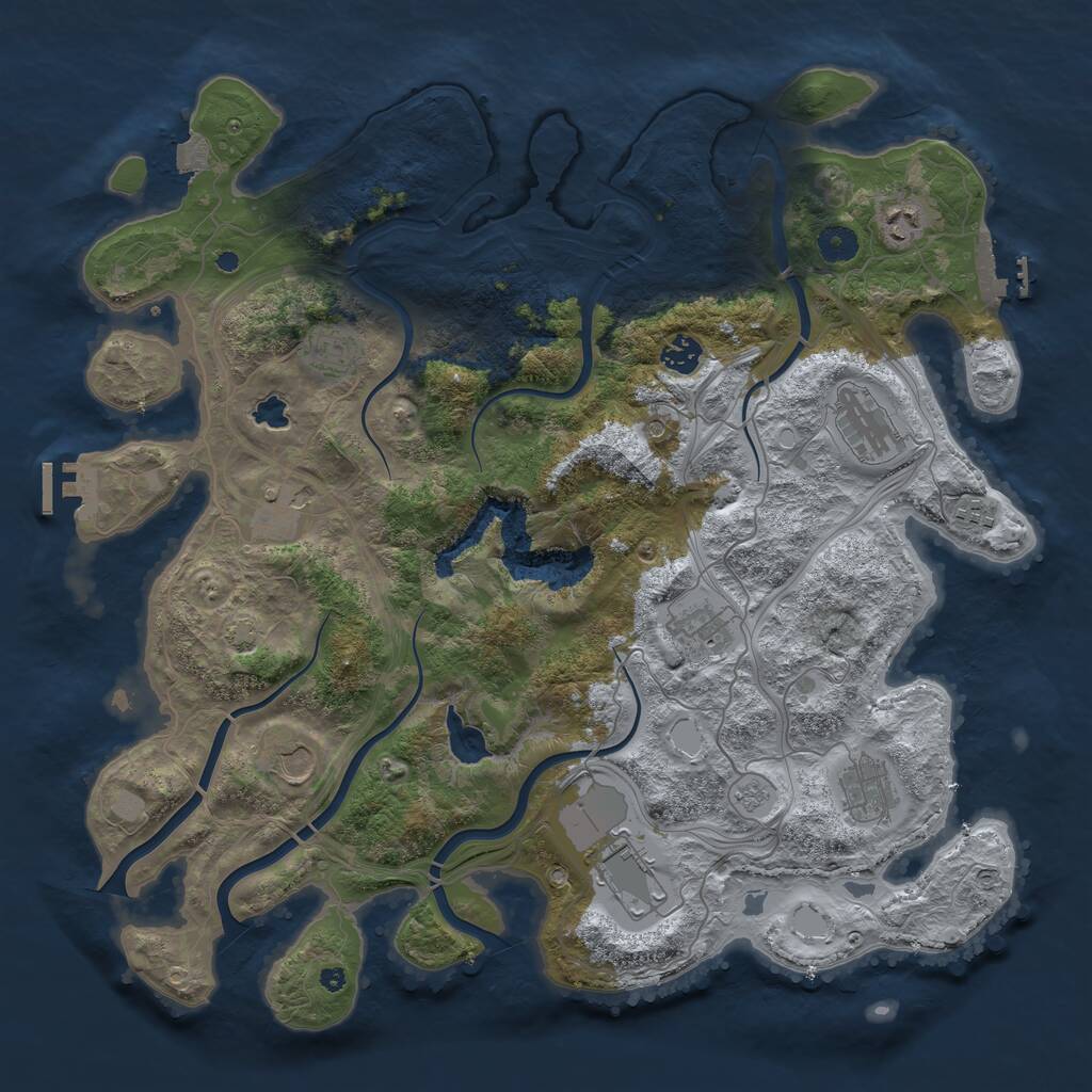 Rust Map: Procedural Map, Size: 4250, Seed: 1514085460, 16 Monuments