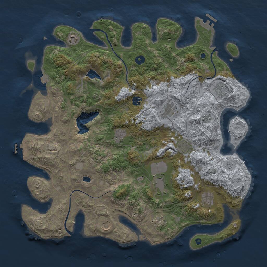Rust Map: Procedural Map, Size: 4275, Seed: 8906471, 17 Monuments