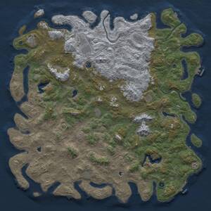 Thumbnail Rust Map: Procedural Map, Size: 6000, Seed: 121313, 17 Monuments