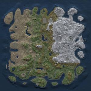 Thumbnail Rust Map: Procedural Map, Size: 4550, Seed: 8086273, 15 Monuments