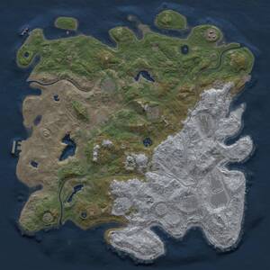 Thumbnail Rust Map: Procedural Map, Size: 4500, Seed: 1835058446, 16 Monuments