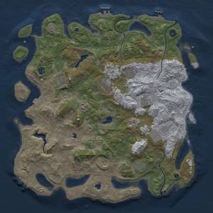 Thumbnail Rust Map: Procedural Map, Size: 4500, Seed: 1001152226, 16 Monuments