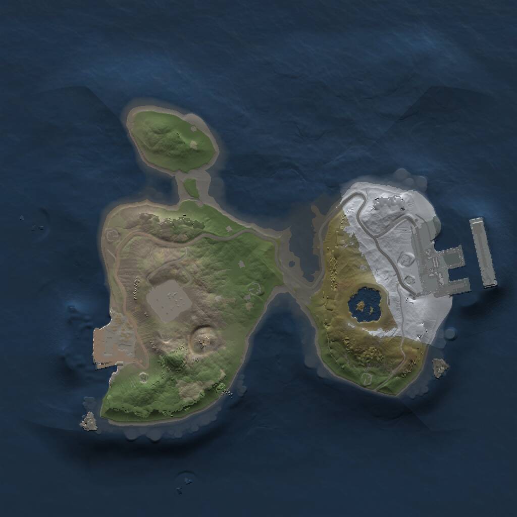 Rust Map: Procedural Map, Size: 1500, Seed: 735674235, 2 Monuments