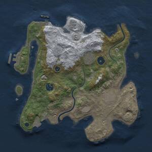 Thumbnail Rust Map: Procedural Map, Size: 3000, Seed: 4326105, 10 Monuments