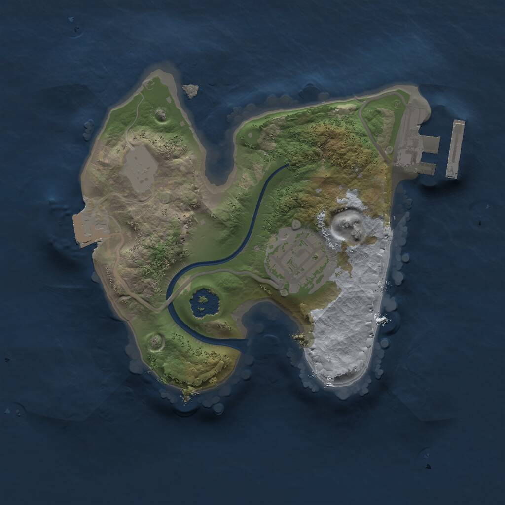 Rust Map: Procedural Map, Size: 1750, Seed: 695965790, 3 Monuments