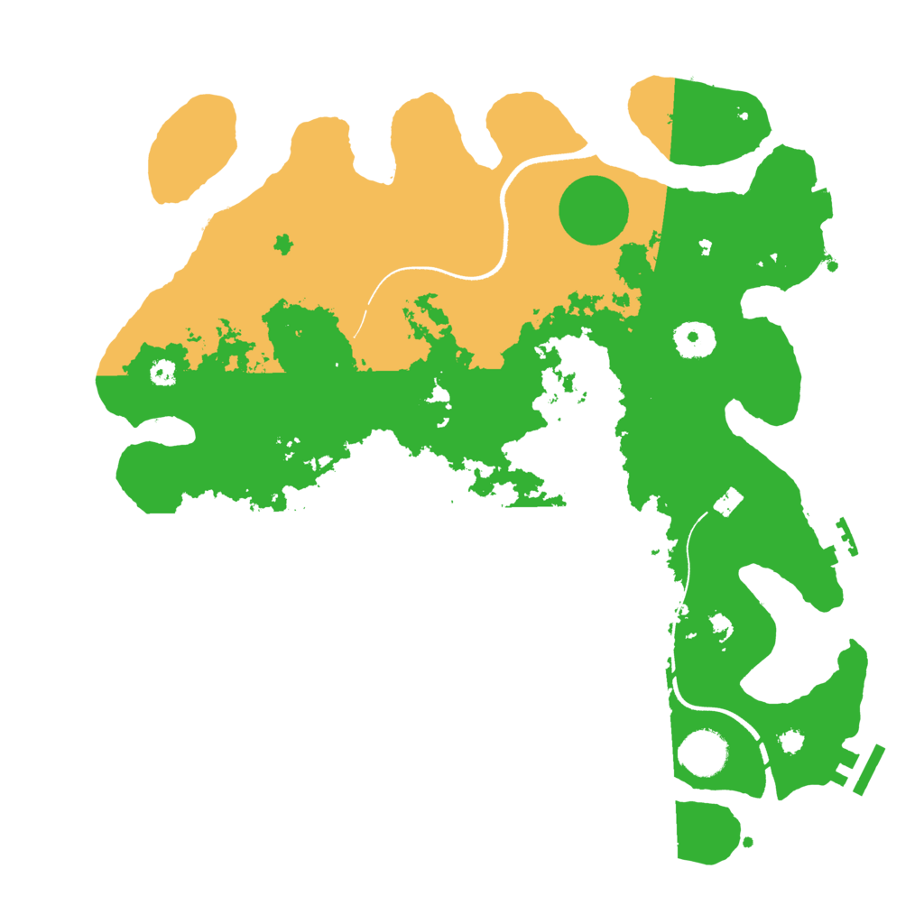 Biome Rust Map: Procedural Map, Size: 3500, Seed: 2522