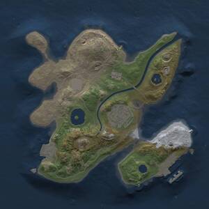 Thumbnail Rust Map: Procedural Map, Size: 2000, Seed: 330048701, 3 Monuments