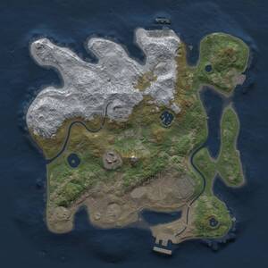 Thumbnail Rust Map: Procedural Map, Size: 3000, Seed: 86853193, 10 Monuments