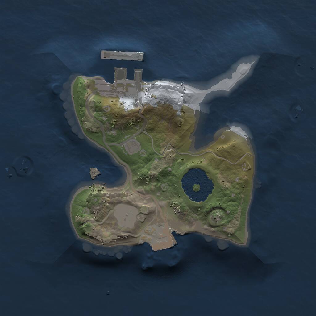 Rust Map: Procedural Map, Size: 1500, Seed: 171189406, 2 Monuments