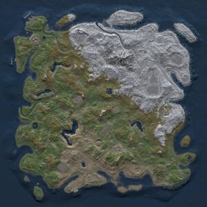 Thumbnail Rust Map: Procedural Map, Size: 5000, Seed: 485854614, 17 Monuments