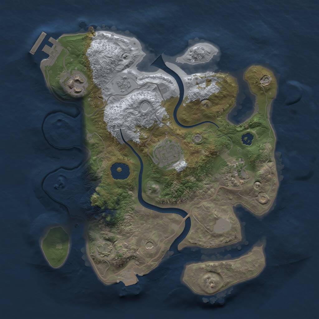 Rust Map: Procedural Map, Size: 2600, Seed: 94479358, 8 Monuments