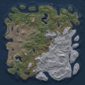 Thumbnail Rust Map: Procedural Map, Size: 5000, Seed: 648920128, 15 Monuments