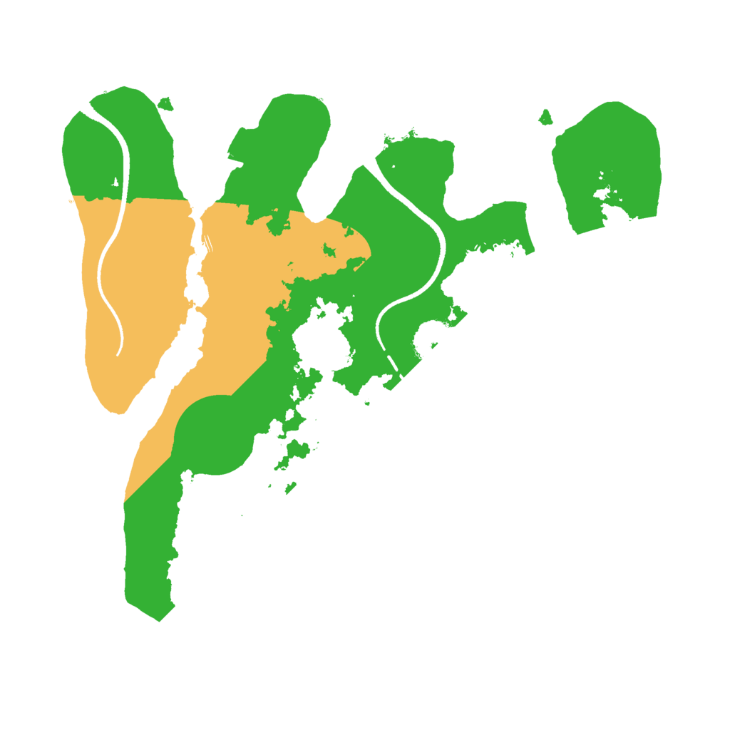 Biome Rust Map: Procedural Map, Size: 2500, Seed: 2077484118