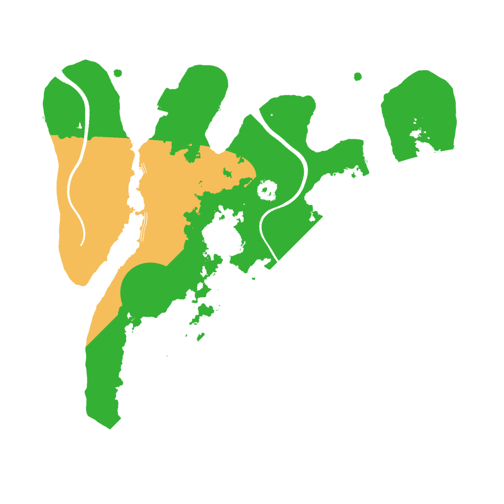 Biome Rust Map: Procedural Map, Size: 2500, Seed: 2077484118