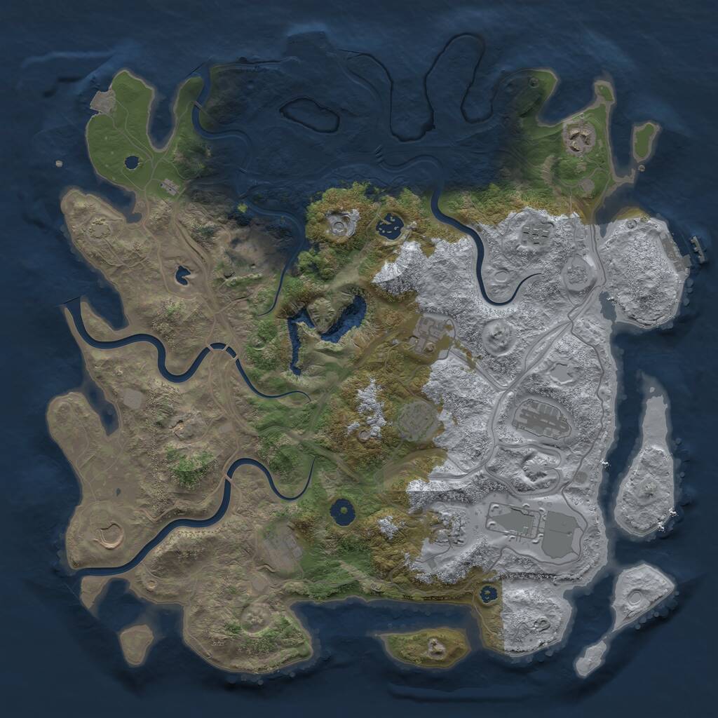 Rust Map: Procedural Map, Size: 4253, Seed: 698017690, 17 Monuments