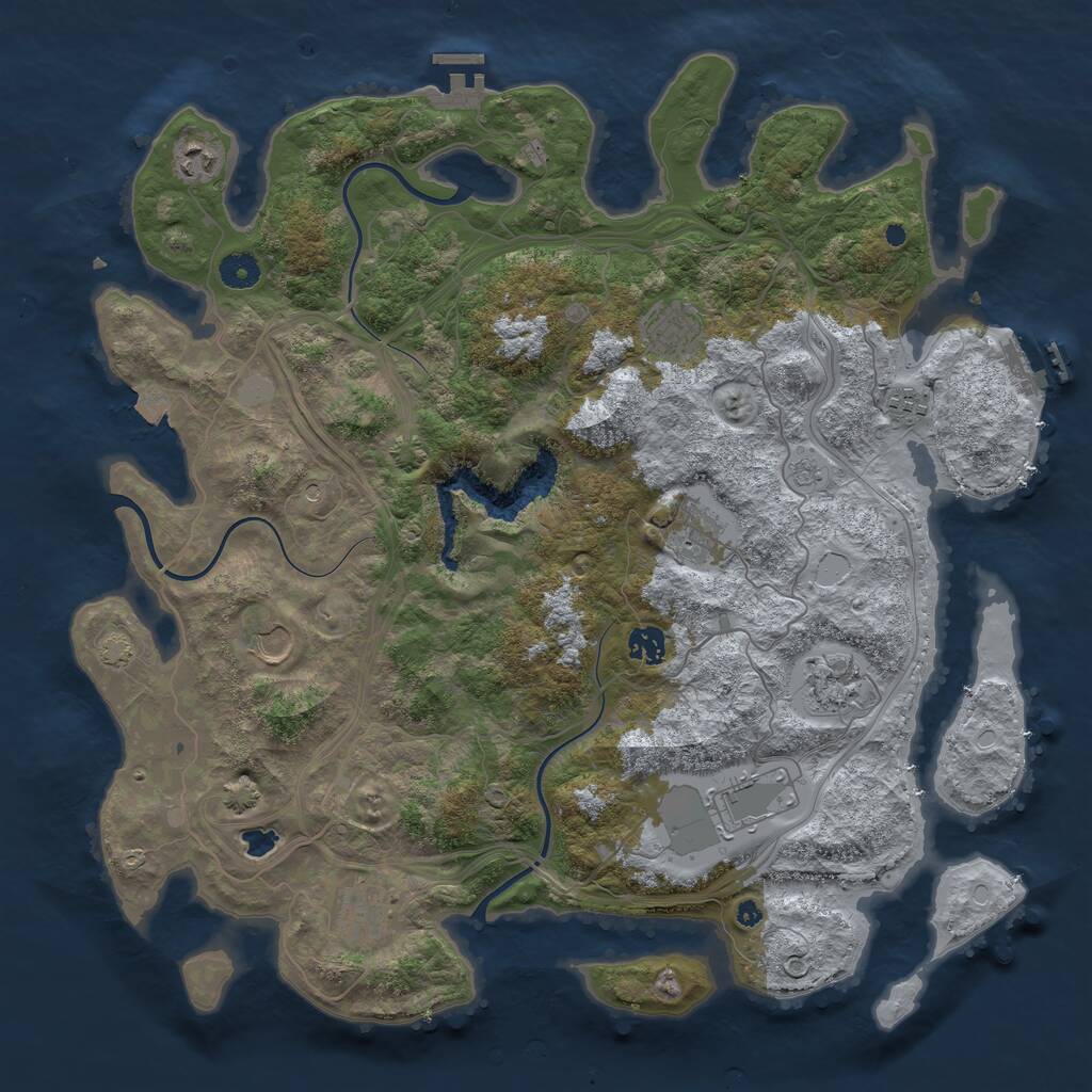 Rust Map: Procedural Map, Size: 4253, Seed: 698017690, 15 Monuments