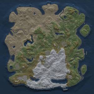 Thumbnail Rust Map: Procedural Map, Size: 4500, Seed: 311641747, 16 Monuments