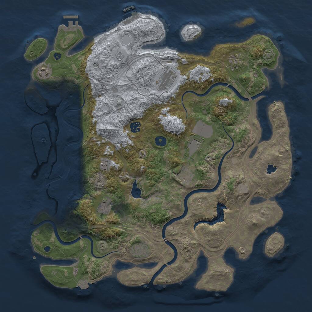 Rust Map: Procedural Map, Size: 4250, Seed: 1588297749, 15 Monuments