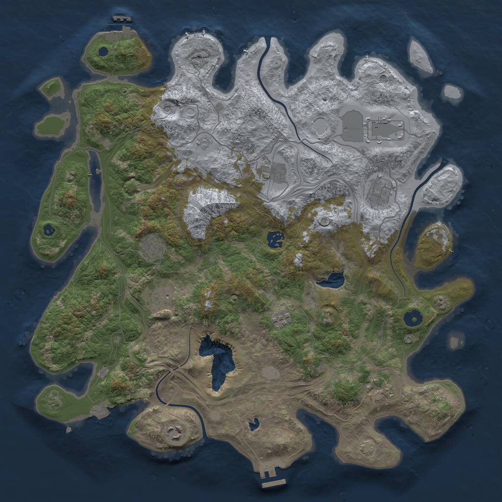 Rust Map: Procedural Map, Size: 4250, Seed: 13475, 15 Monuments