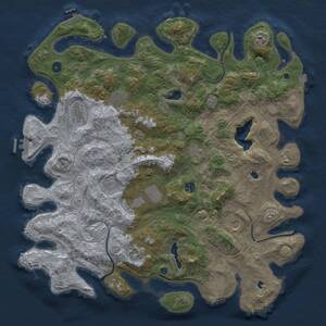 Thumbnail Rust Map: Procedural Map, Size: 4750, Seed: 4524, 17 Monuments