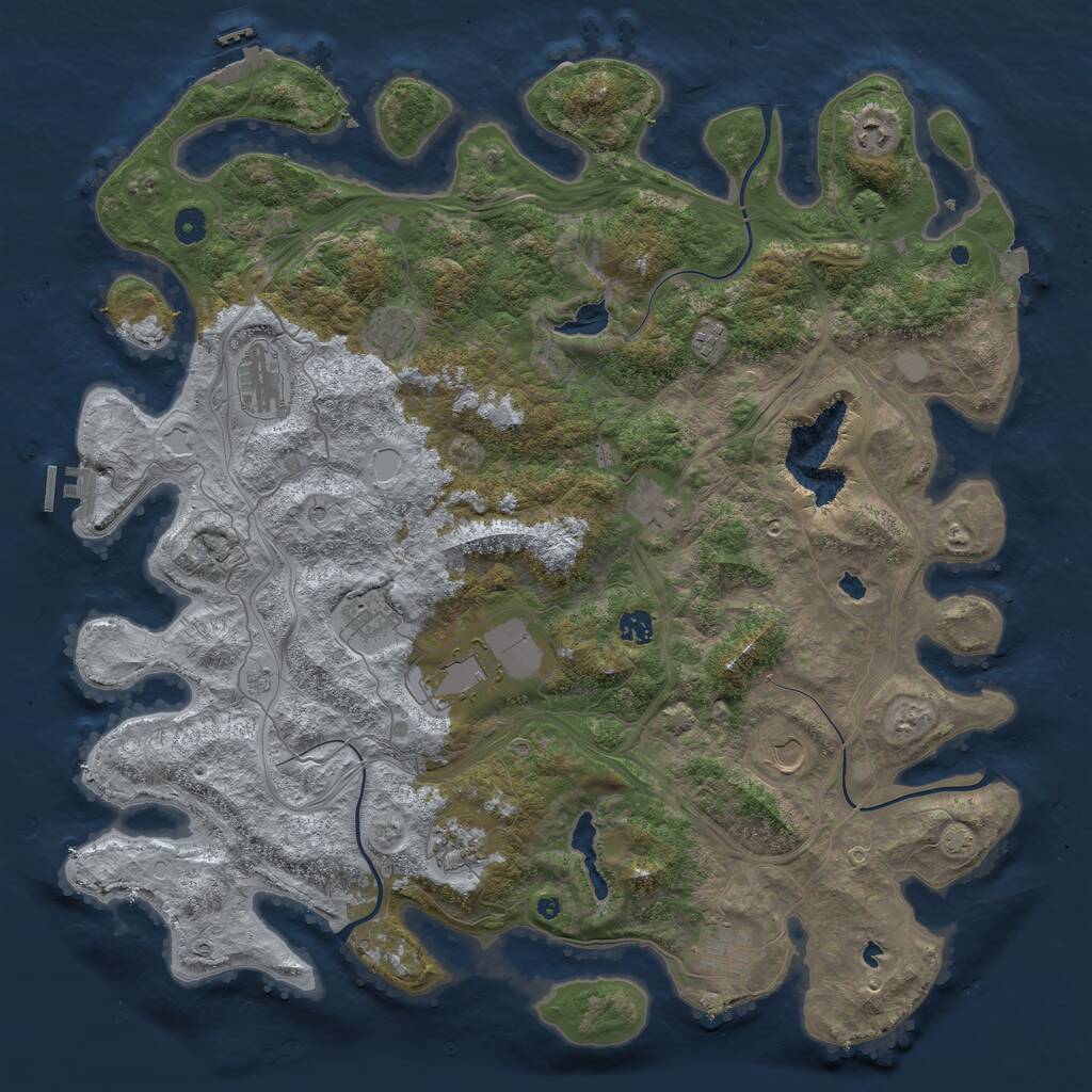 Rust Map: Procedural Map, Size: 4750, Seed: 4524, 17 Monuments