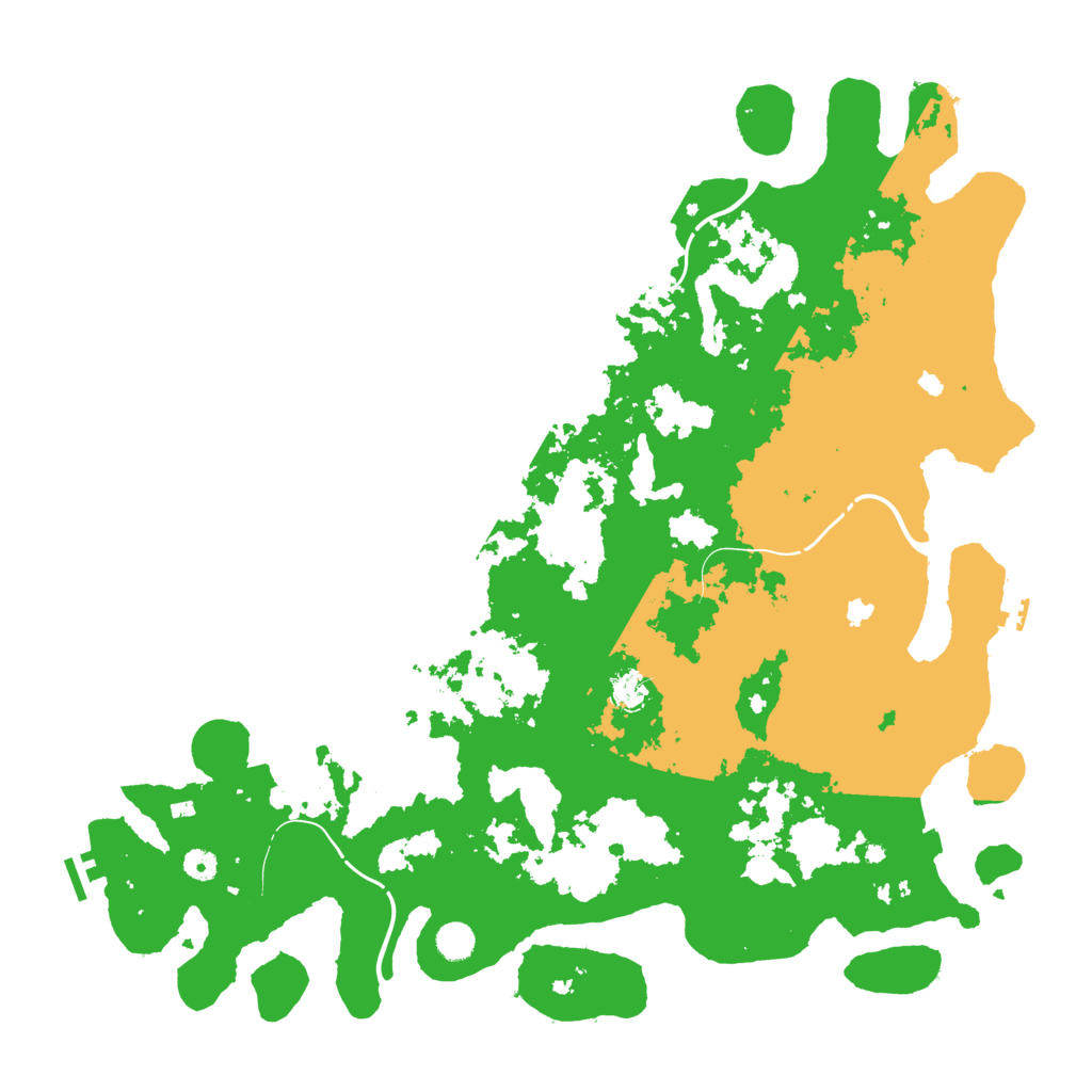 Biome Rust Map: Procedural Map, Size: 5000, Seed: 2077