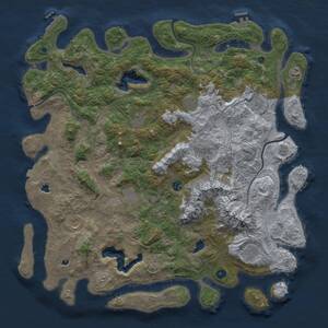 Thumbnail Rust Map: Procedural Map, Size: 5000, Seed: 32680, 17 Monuments