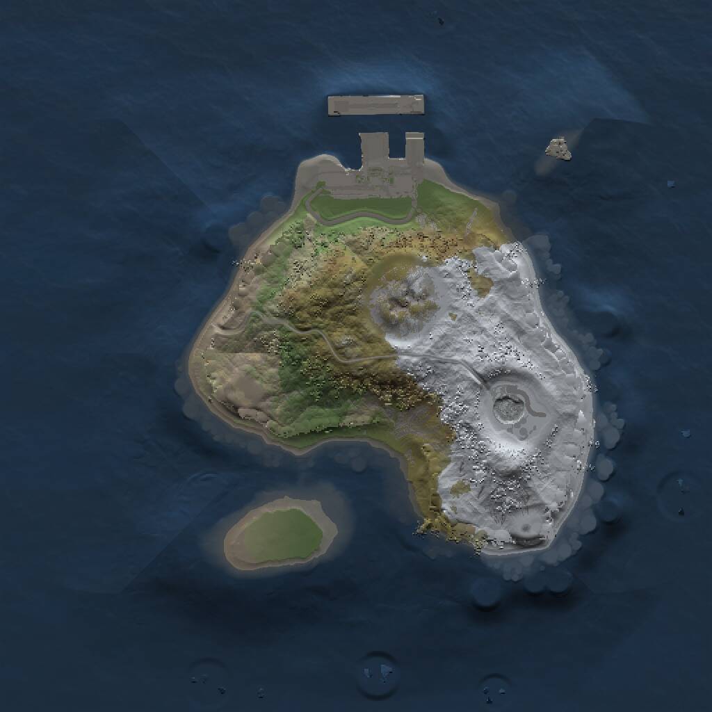 Rust Map: Procedural Map, Size: 1500, Seed: 1825981904, 3 Monuments