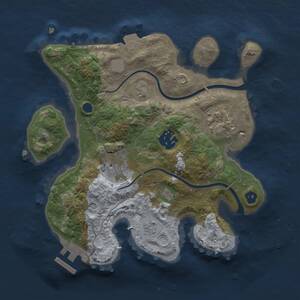 Thumbnail Rust Map: Procedural Map, Size: 2500, Seed: 86843248, 7 Monuments