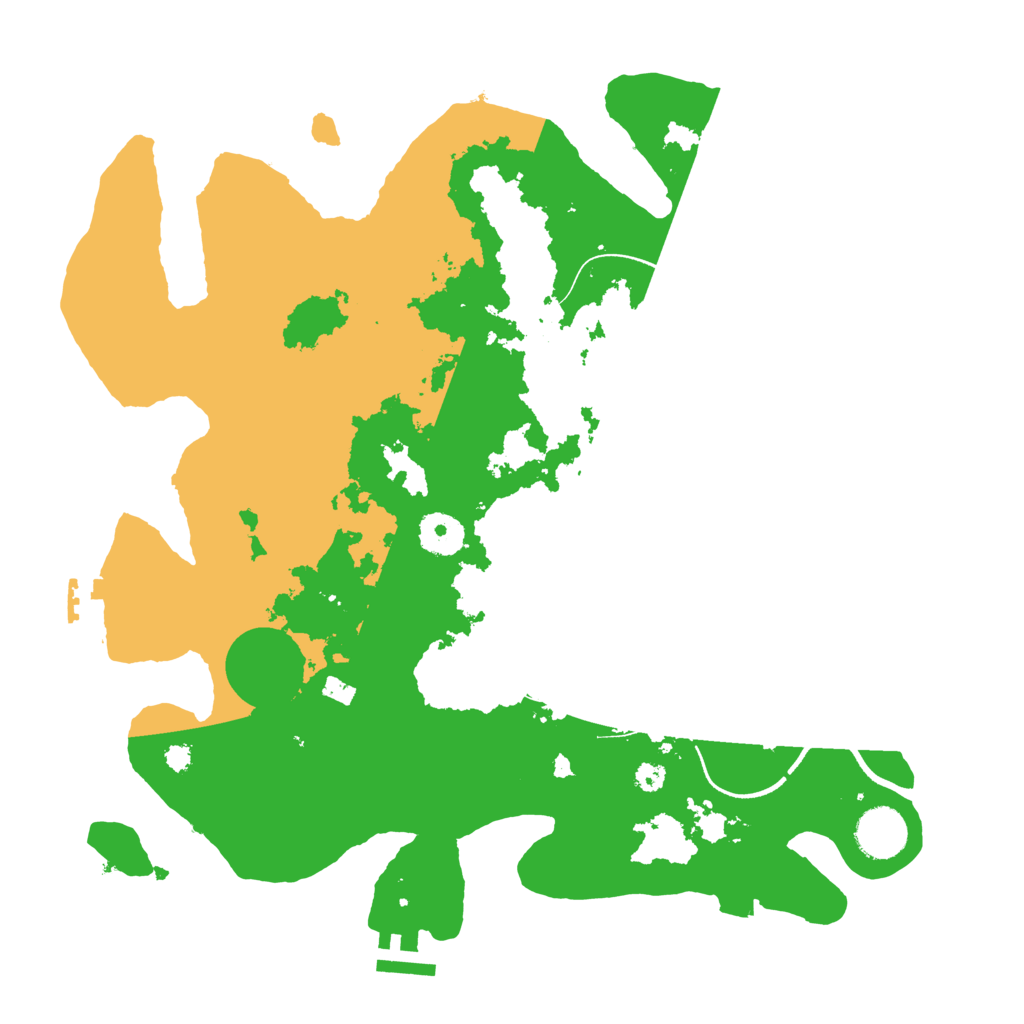 Biome Rust Map: Procedural Map, Size: 3500, Seed: 25873