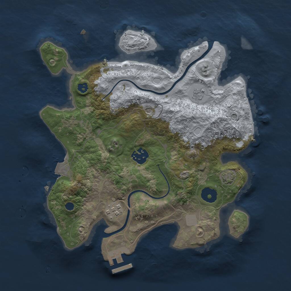 Rust Map: Procedural Map, Size: 2800, Seed: 777, 7 Monuments