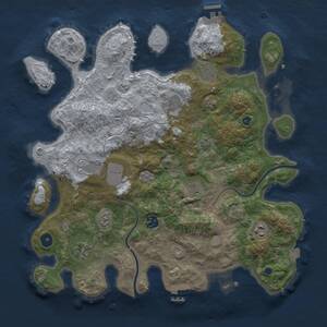 Thumbnail Rust Map: Procedural Map, Size: 3800, Seed: 25562, 14 Monuments