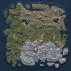 Thumbnail Rust Map: Procedural Map, Size: 5000, Seed: 778347516, 17 Monuments