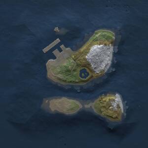 Thumbnail Rust Map: Procedural Map, Size: 1500, Seed: 1063329879, 2 Monuments