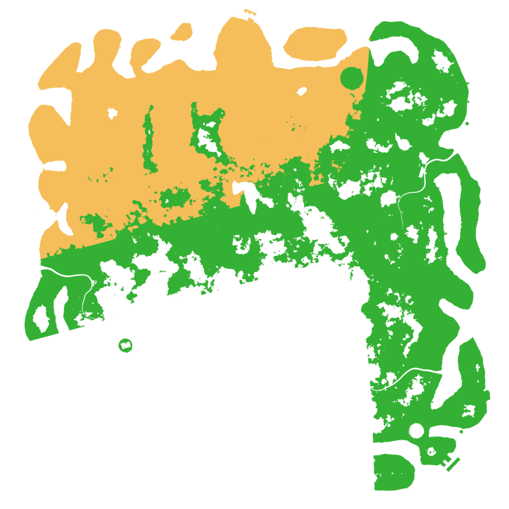 Biome Rust Map: Procedural Map, Size: 6000, Seed: 6671