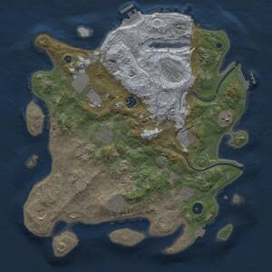 Thumbnail Rust Map: Procedural Map, Size: 3750, Seed: 209998025, 16 Monuments