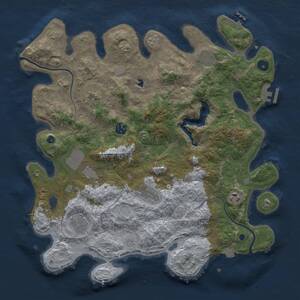 Thumbnail Rust Map: Procedural Map, Size: 4000, Seed: 467895, 14 Monuments