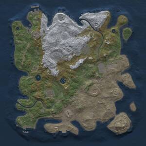 Thumbnail Rust Map: Procedural Map, Size: 3800, Seed: 12522374, 14 Monuments