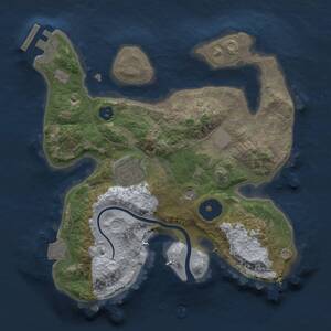 Thumbnail Rust Map: Procedural Map, Size: 2300, Seed: 673061015, 4 Monuments