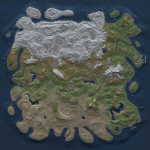 Thumbnail Rust Map: Procedural Map, Size: 5000, Seed: 729277444, 17 Monuments