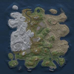 Thumbnail Rust Map: Procedural Map, Size: 3500, Seed: 466790134, 12 Monuments